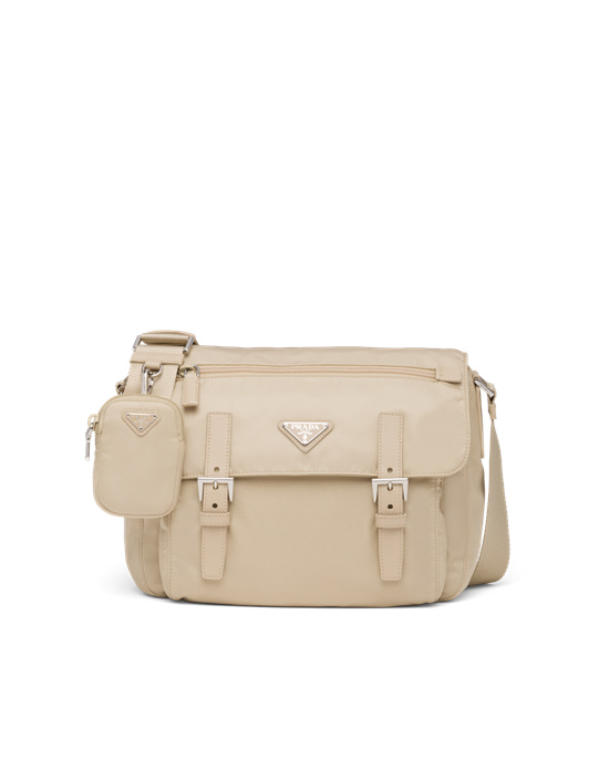 Prada Re-nylon Shoulder Bag Desert Beige | 7314KUXON