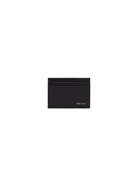 Prada Saffiano Leather Card Holder Black | 3409XLPWR