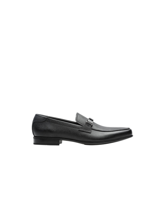 Prada Saffiano Leather Loafers Black | 2786UGSNI