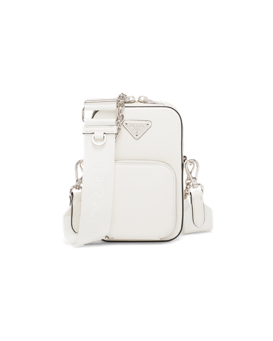 Prada Saffiano Leather Mini Bag White | 3204VUPNW