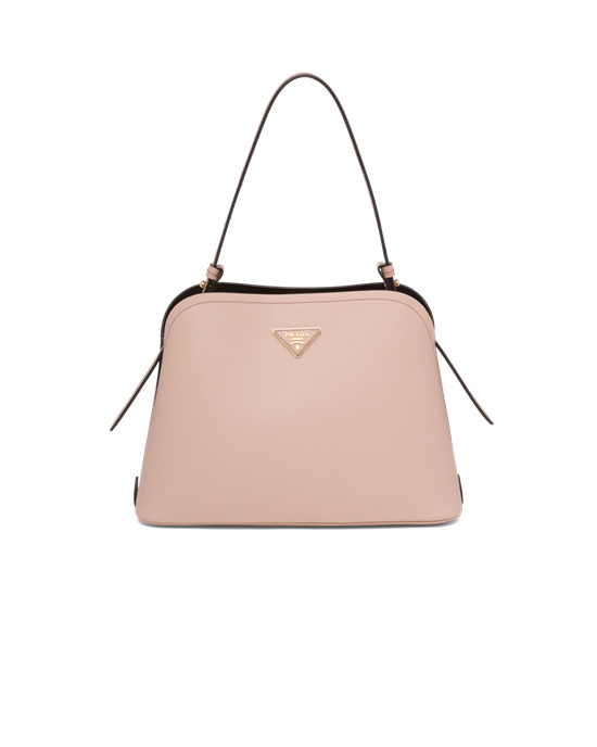 Prada Saffiano Leather Prada Matinée Bag Powder Pink / Black | 1239KIYBD