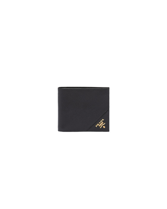 Prada Saffiano Leather Wallet Black | 5789TGZRO