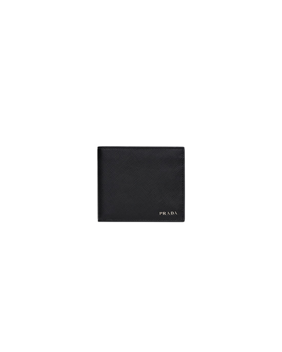 Prada Saffiano Leather Wallet Black | 7083ODGRK