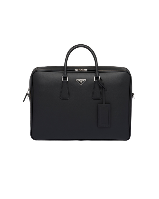 Prada Saffiano Leather Work Bag Black | 7194BEHJZ