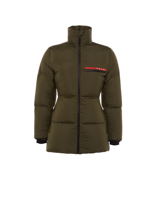 Prada Technical Nylon Puffer Jacket Military Green | 2743ETHUY