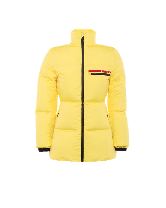 Prada Technical Nylon Puffer Jacket Yellow | 6927QZLTX