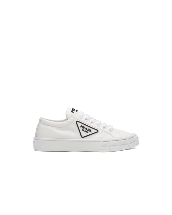 Prada Wheel Re-nylon Gabardine Sneakers White | 4891TKGQU