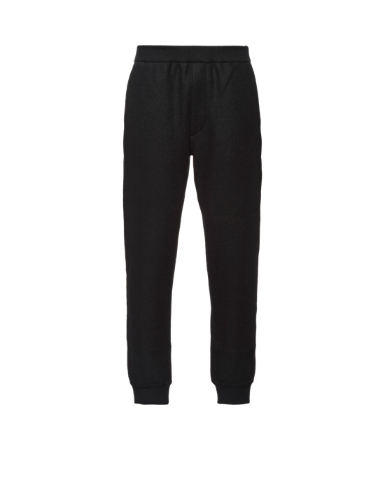 Prada Wool And Cashmere Jogging Pants Black | 1024EKPRY