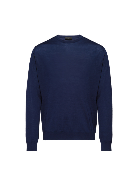 Prada Wool Sweater Baltic Blue | 5768BLDPZ